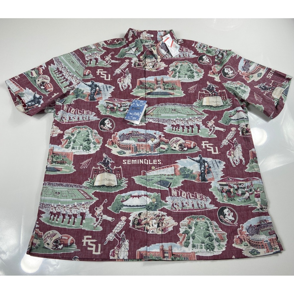 Reyn Spooner Florida State Seminoles‎ Hawaiian Shirt Mens XL Scenic Button-Down - Picture 4 of 11